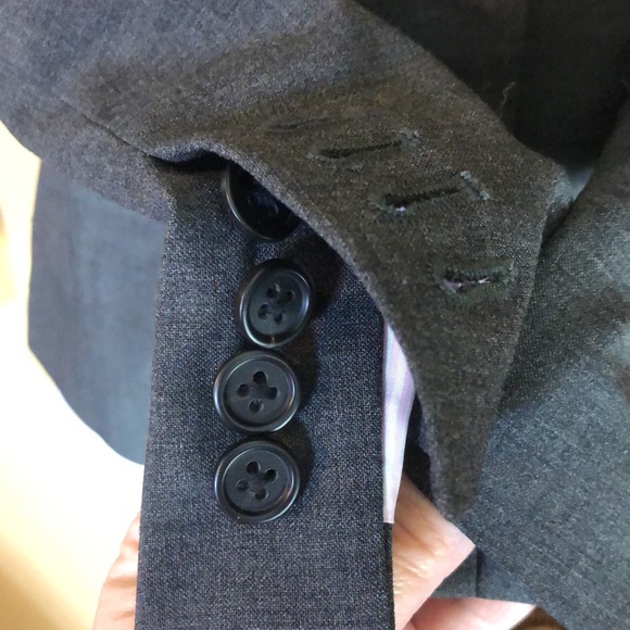 J CREW  Size 2P Classic Gray 3-Button Jacket PREPPY Stretchy Wool Lined $399 NEW - Picture 6 of 16